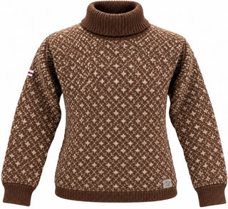 Guernsey Sweater – Dark Morreytt with White Pattern