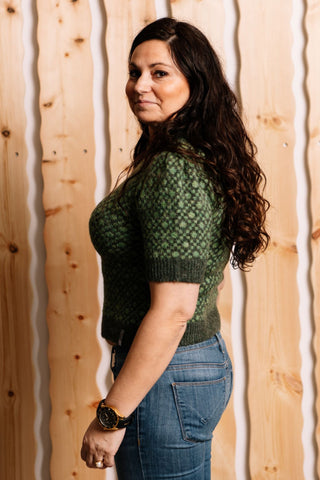 Sweater with Green Trim Model 8167