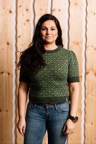 Sweater with Green Trim Model 8167