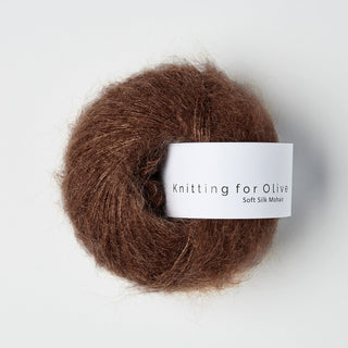 Knitting for Olive Soft Silk Mohair – Dark Cognac